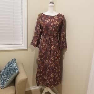 Gilli midi floral dress